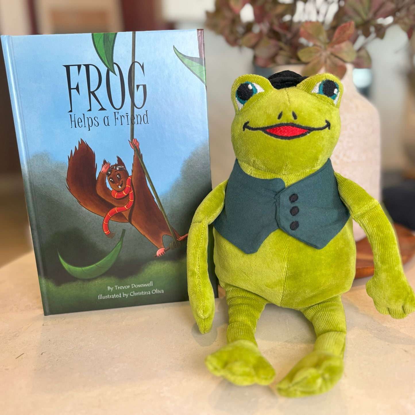 Frog: Helps a Friend, Book Three & Organic Cotton Frog Plushie