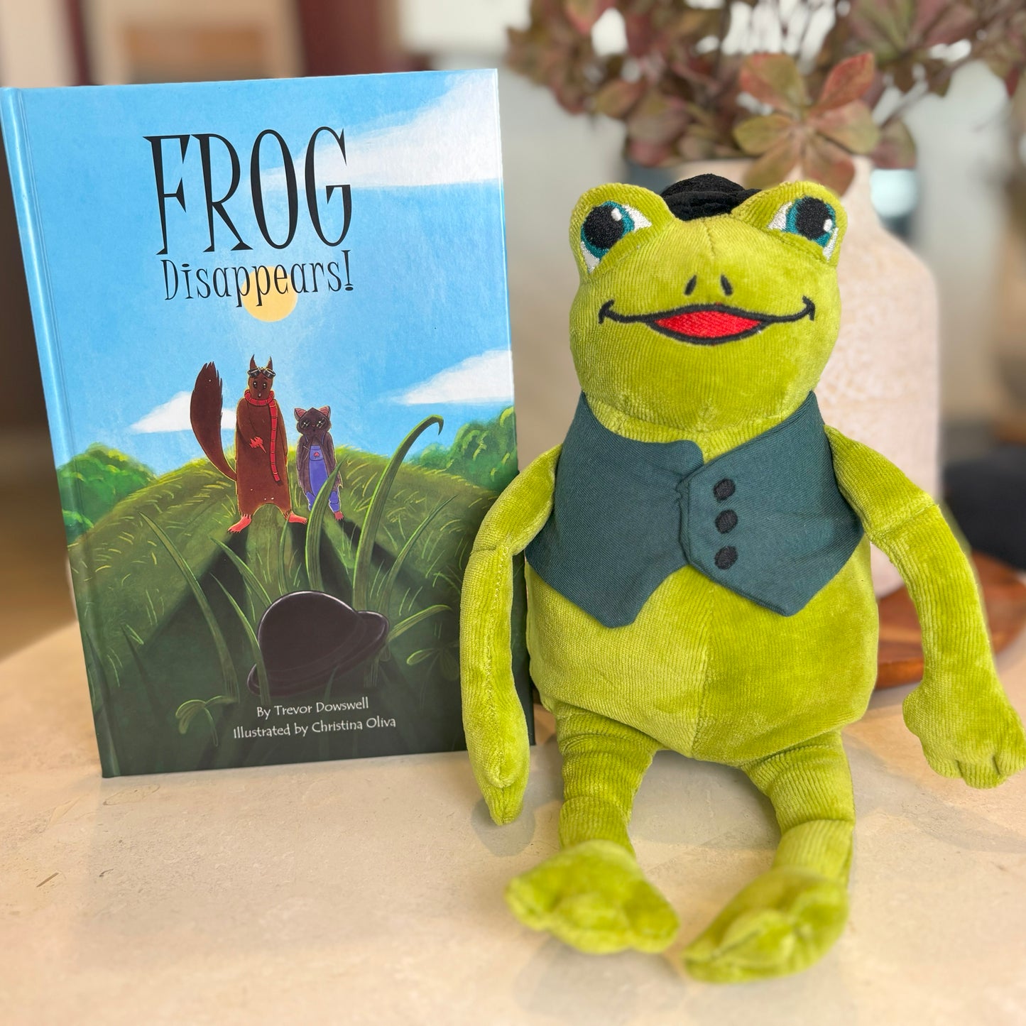 Frog: Disappears!, Book Four & Organic Cotton Frog Plushie