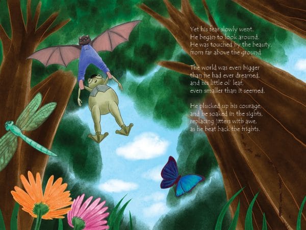Frog: Finds His Courage, Book Two & Organic Cotton Frog Plushie - Image 3