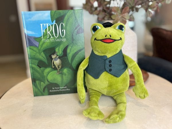 Frog: Finds His Courage, Book Two & Organic Cotton Frog Plushie