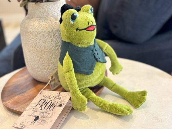 12" Organic Cotton Velour Frog Plushie - Image 3